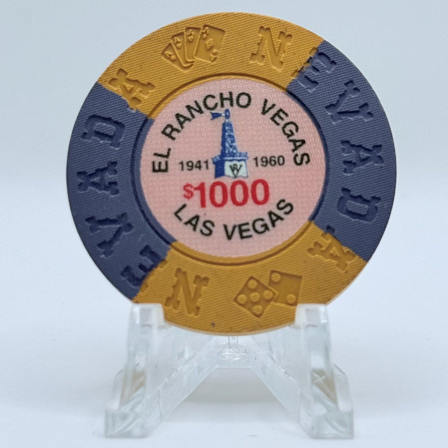 El Rancho Vegas Las Vegas Nevada 1992 LE $1000 Borland Chip N6143