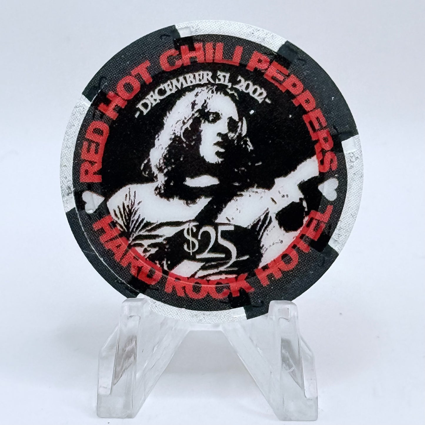 Hard Rock - Las Vegas Nevada 2002 'Red Hot Chili Peppers - We Don't Stop, Rock Around The Clock' LE $25 Casino Chip E0791