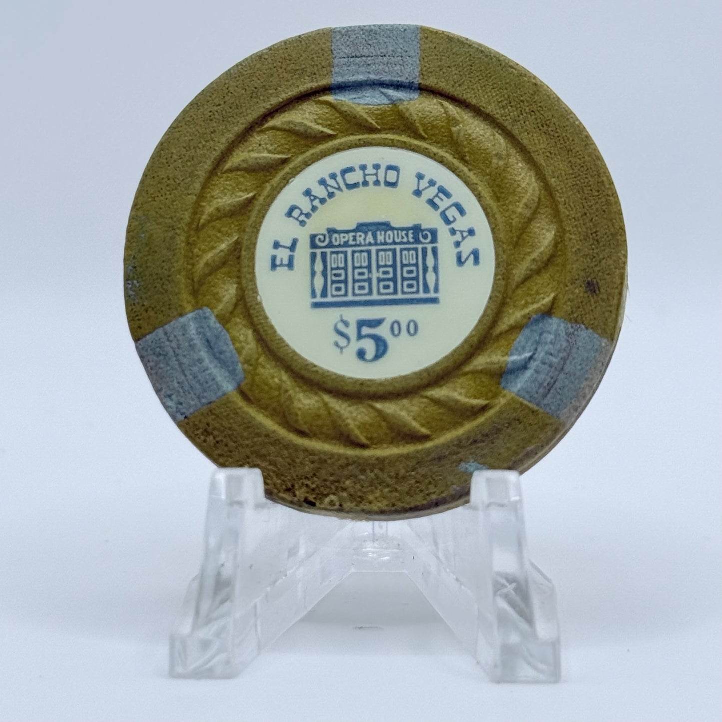 El Rancho Vegas Las Vegas Nevada 1960 $5 Casino Chip N1572