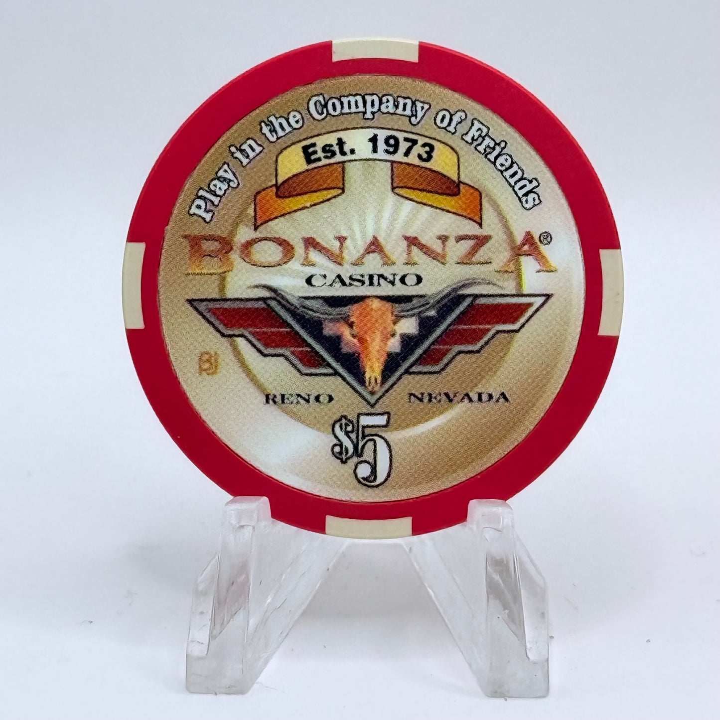 Bonanza Casino Reno Nevada 2006 'Hot August Nights - Chevy Bel Air' LE $5 Casino Chip E5573