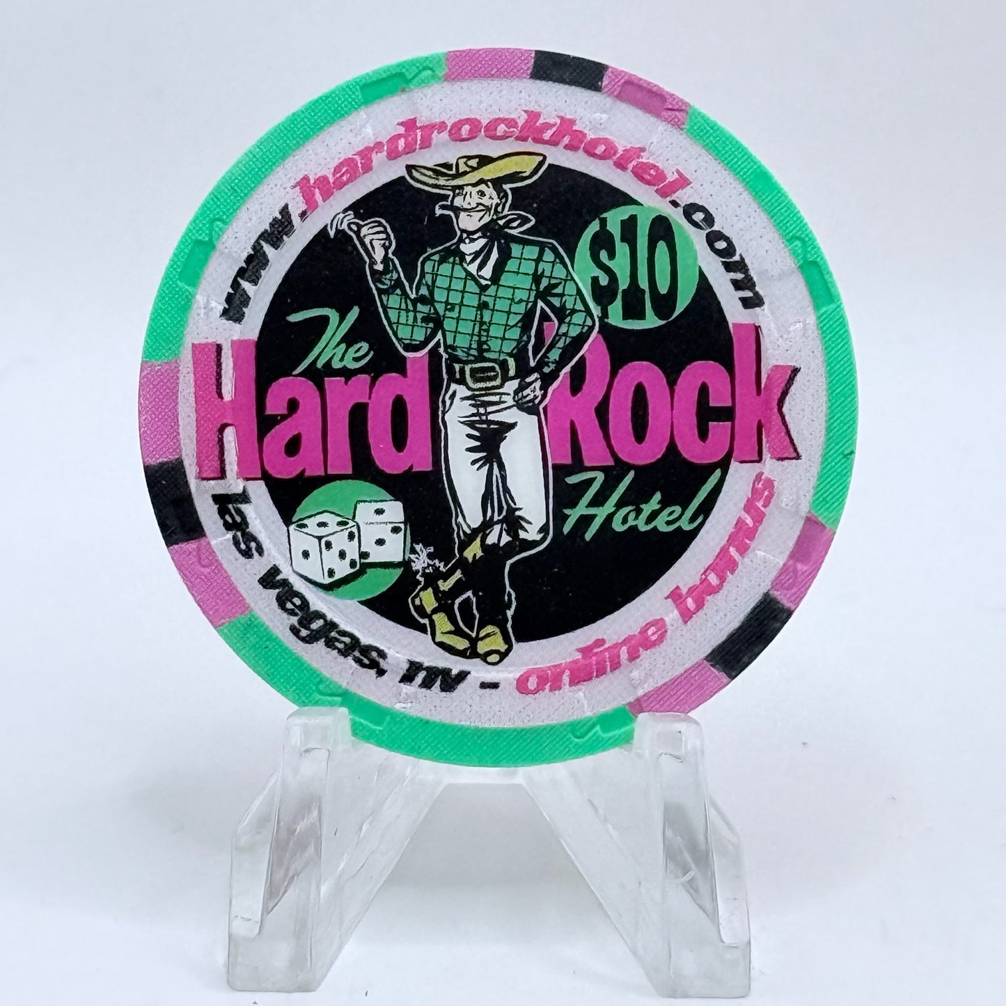 Hard Rock - Las Vegas Nevada 2004 'Online Bonus' LE $10 Casino Chip E0783