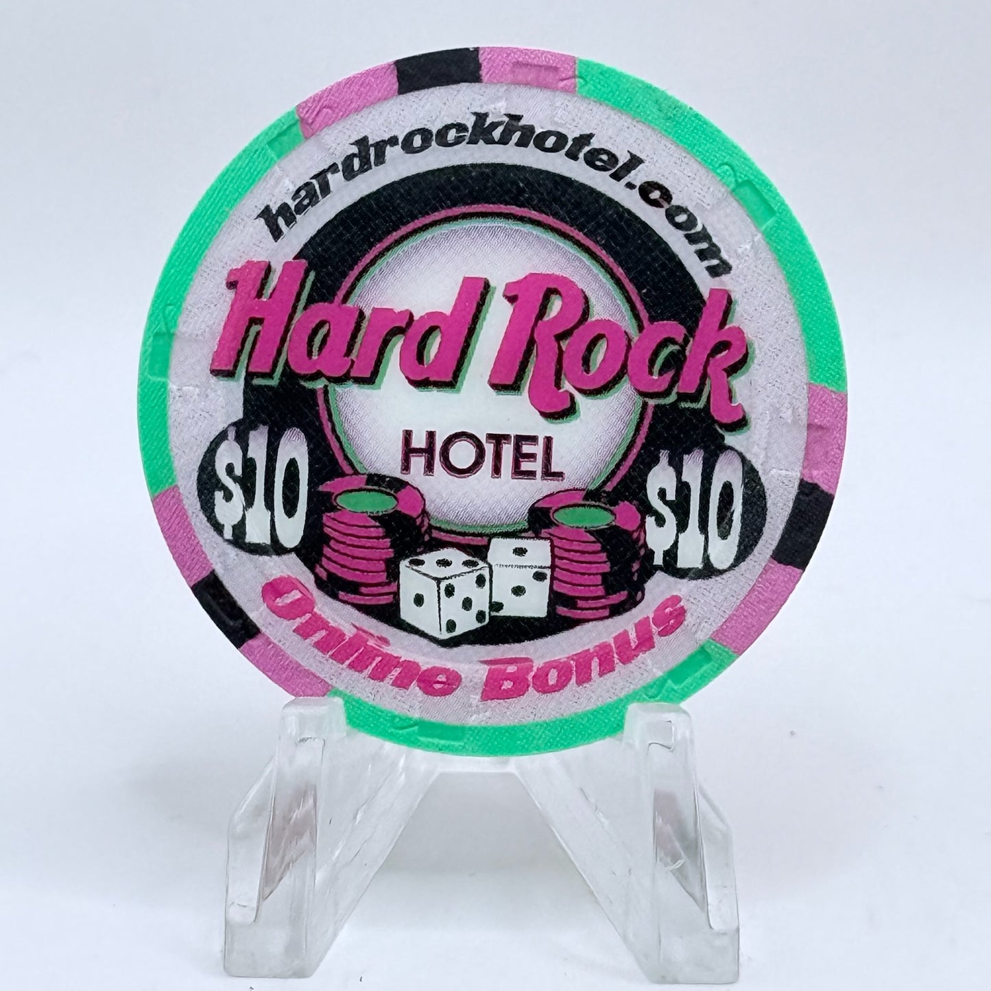 Hard Rock - Las Vegas Nevada 2004 'Online Bonus' LE $10 Casino Chip E0783