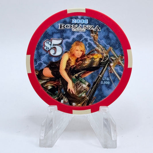 Bonanza Casino Reno Nevada 2006 'Street Vibration' LE $5 Casino Chip E5574