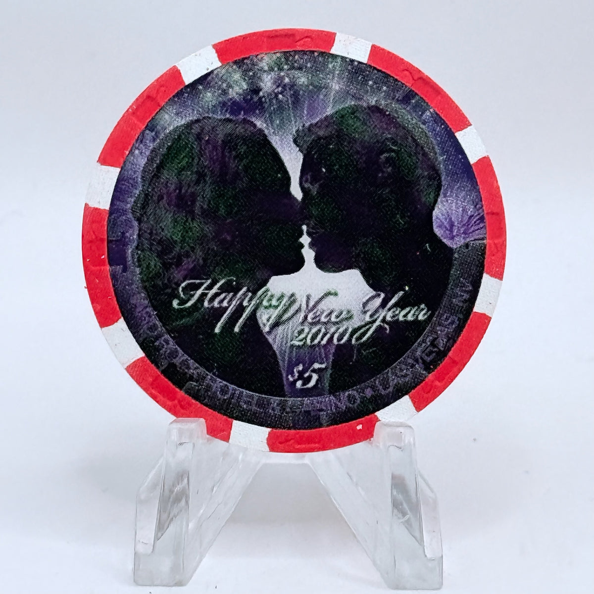 Hard Rock - Las Vegas Nevada 2010 'Happy New Year' LE $5 Casino Chip E9237