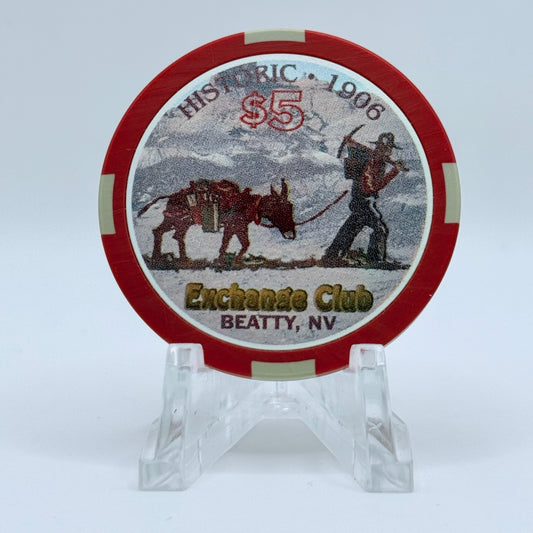 Exchange Club Beatty Nevada 1998 $5 Casino Chip V2390
