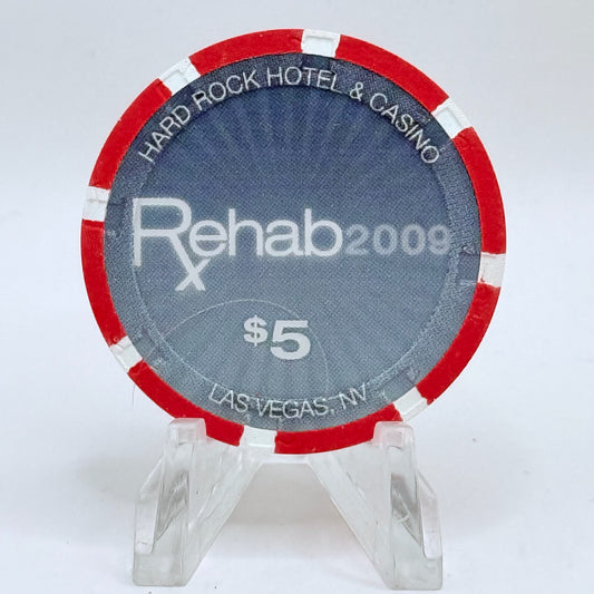 Hard Rock - Las Vegas Nevada 2009 'Rehab' LE $5 Casino Chip E9170
