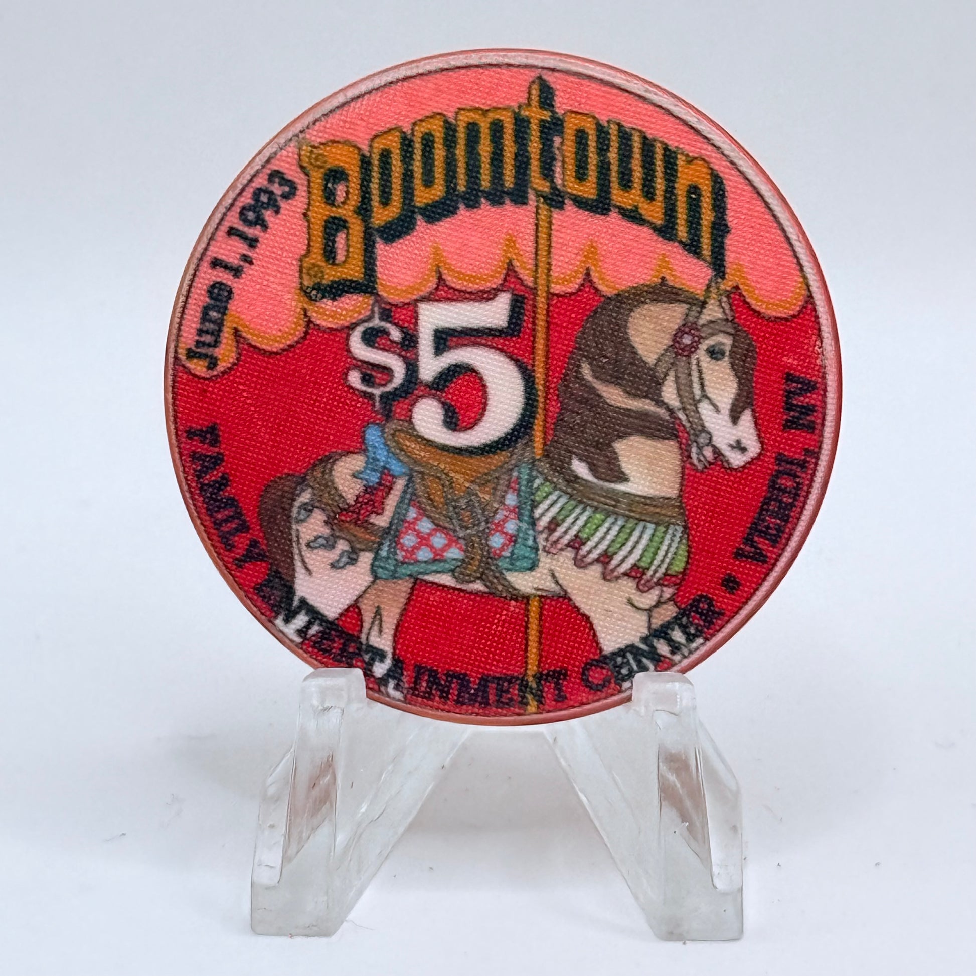 Boomtown 1992 LE $5 Casino Chip N0549