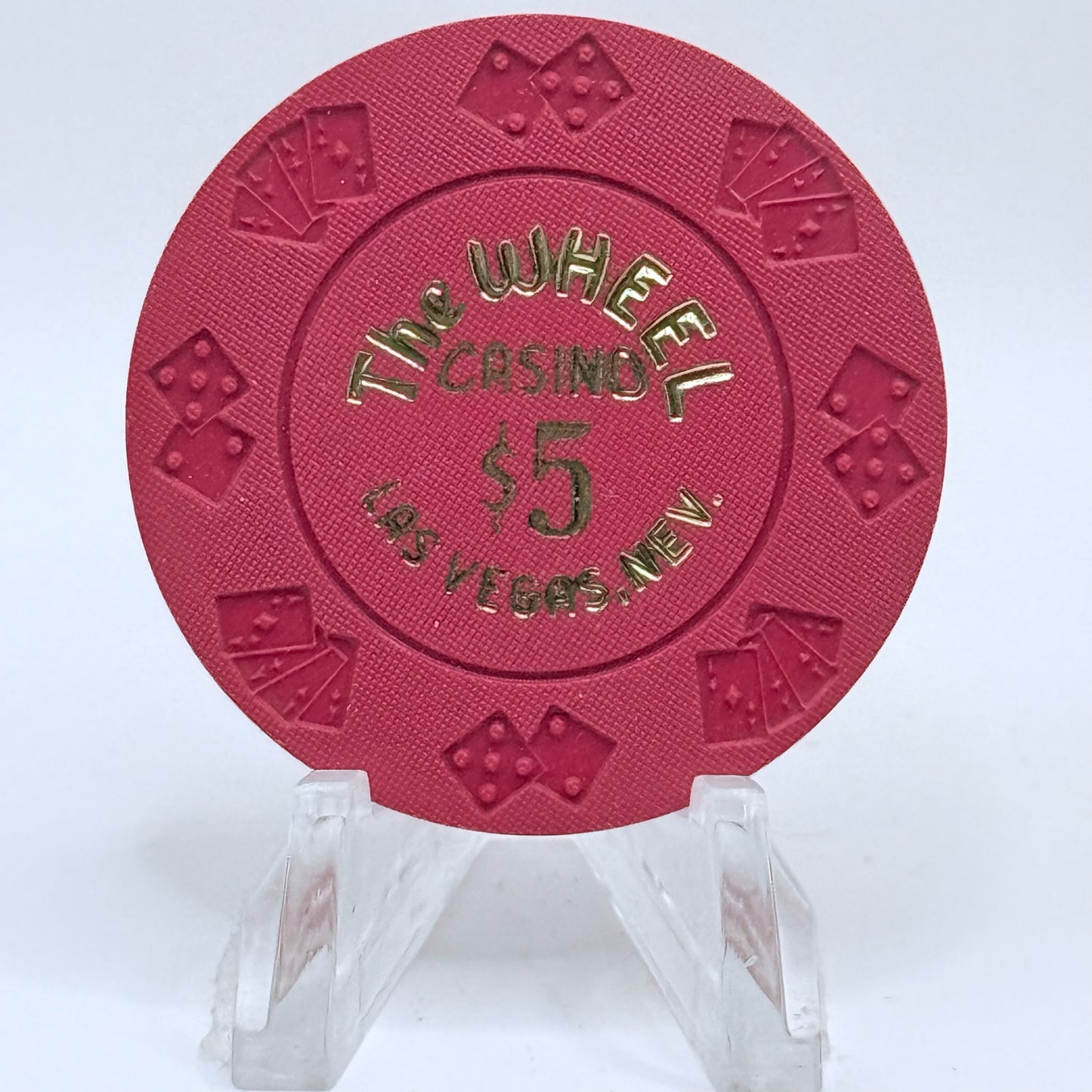 The Wheel Las Vegas Nevada 1980s $5 Imitation Chip V1714
