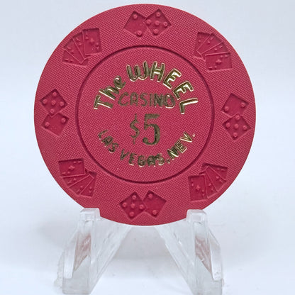 The Wheel Las Vegas Nevada 1980s $5 Imitation Chip V1714