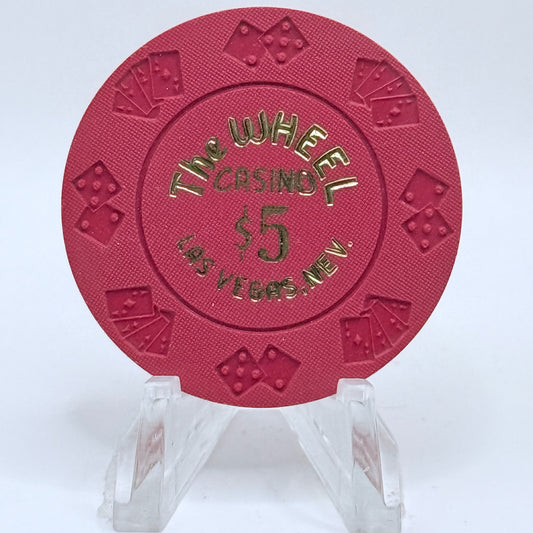 The Wheel Las Vegas Nevada 1980s $5 Imitation Chip V1714