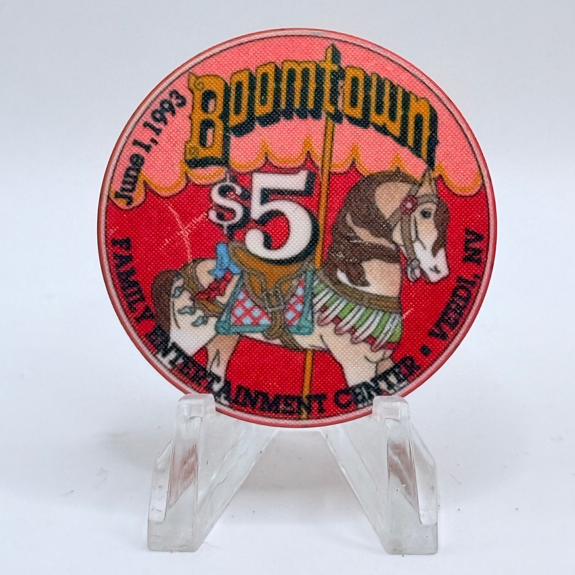 Boomtown 1992 LE $5 Casino Chip N0549