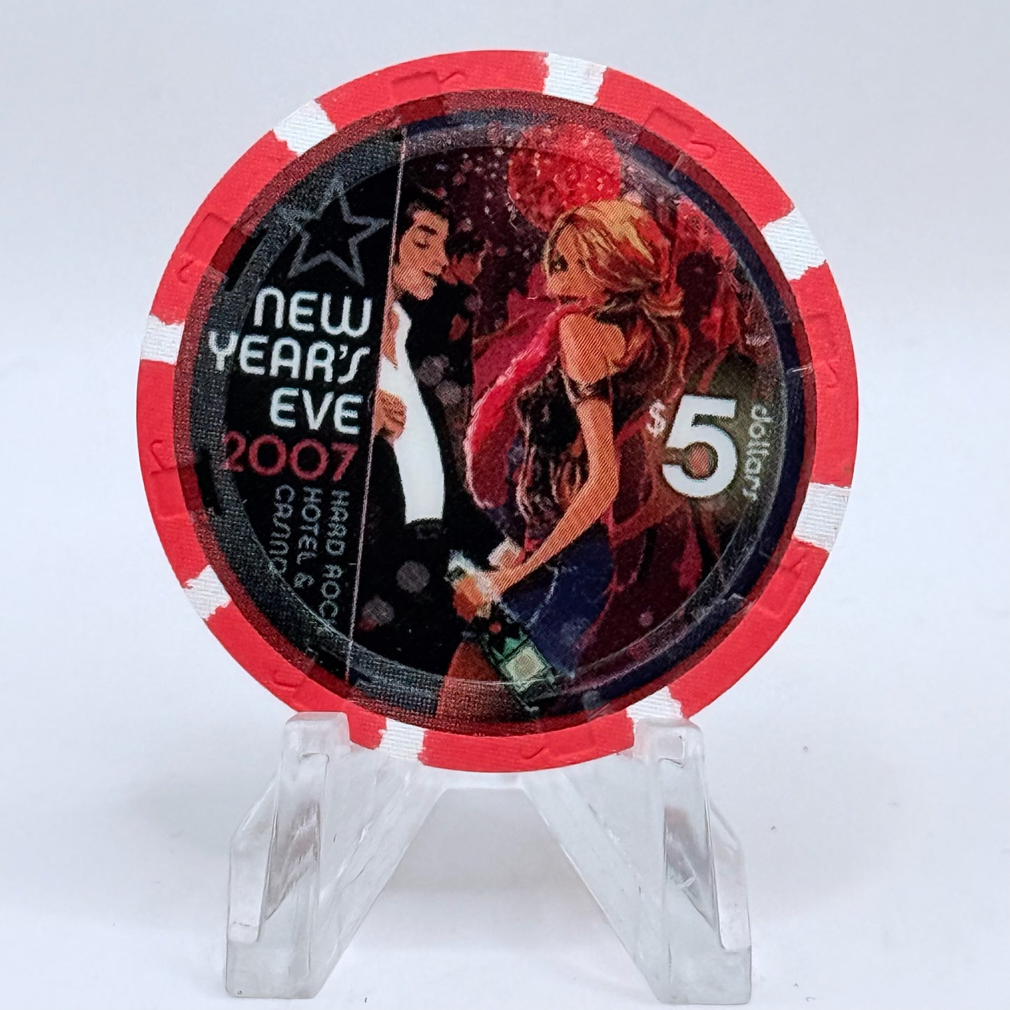 Hard Rock - Las Vegas Nevada 2006 'New Years Eve' LE $5 Casino Chip E7437