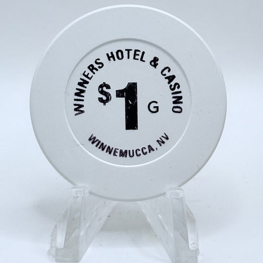 Winners Hotel & Casino Winnemucca Nevada 2010 $1 Casino Chip E9950