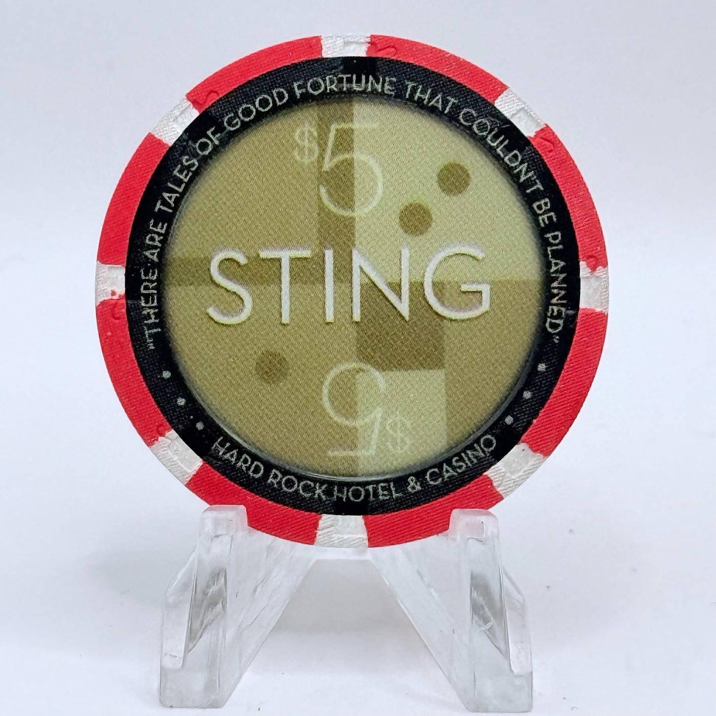 Hard Rock - Las Vegas Nevada 2004 'Sting' LE $5 Casino Chip E3084