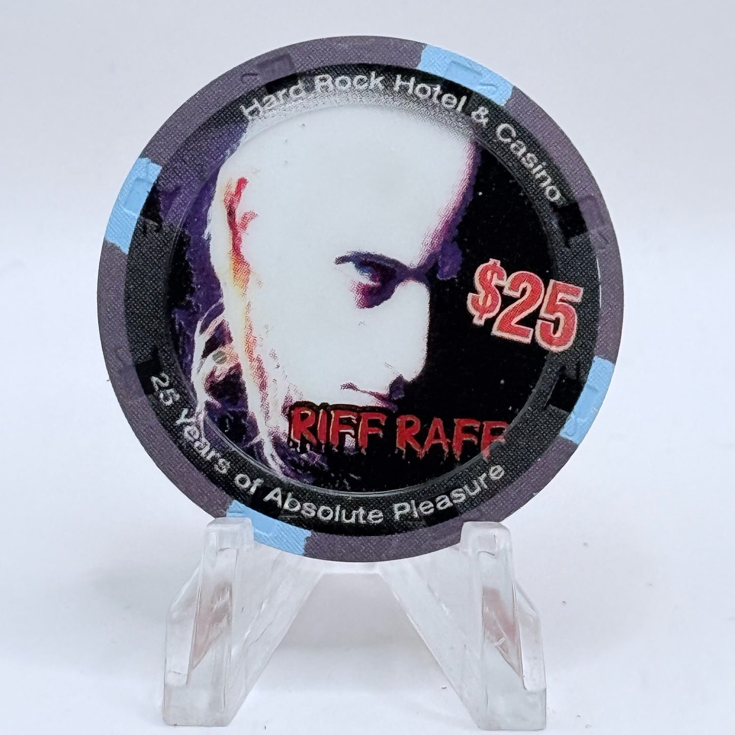Hard Rock - Las Vegas Nevada 2000 'Rocky Horror Riff Raff - 25 Years Of Absolute Pleasure' LE $25 Casino Chip V7592