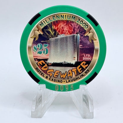 Edgewater Laughlin Nevada 1999 'Millennium' LE $25 Casino Chip V4007