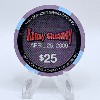 Hard Rock - Las Vegas Nevada 2009 'Kenny Chesney' LE $25 Casino Chip E9176