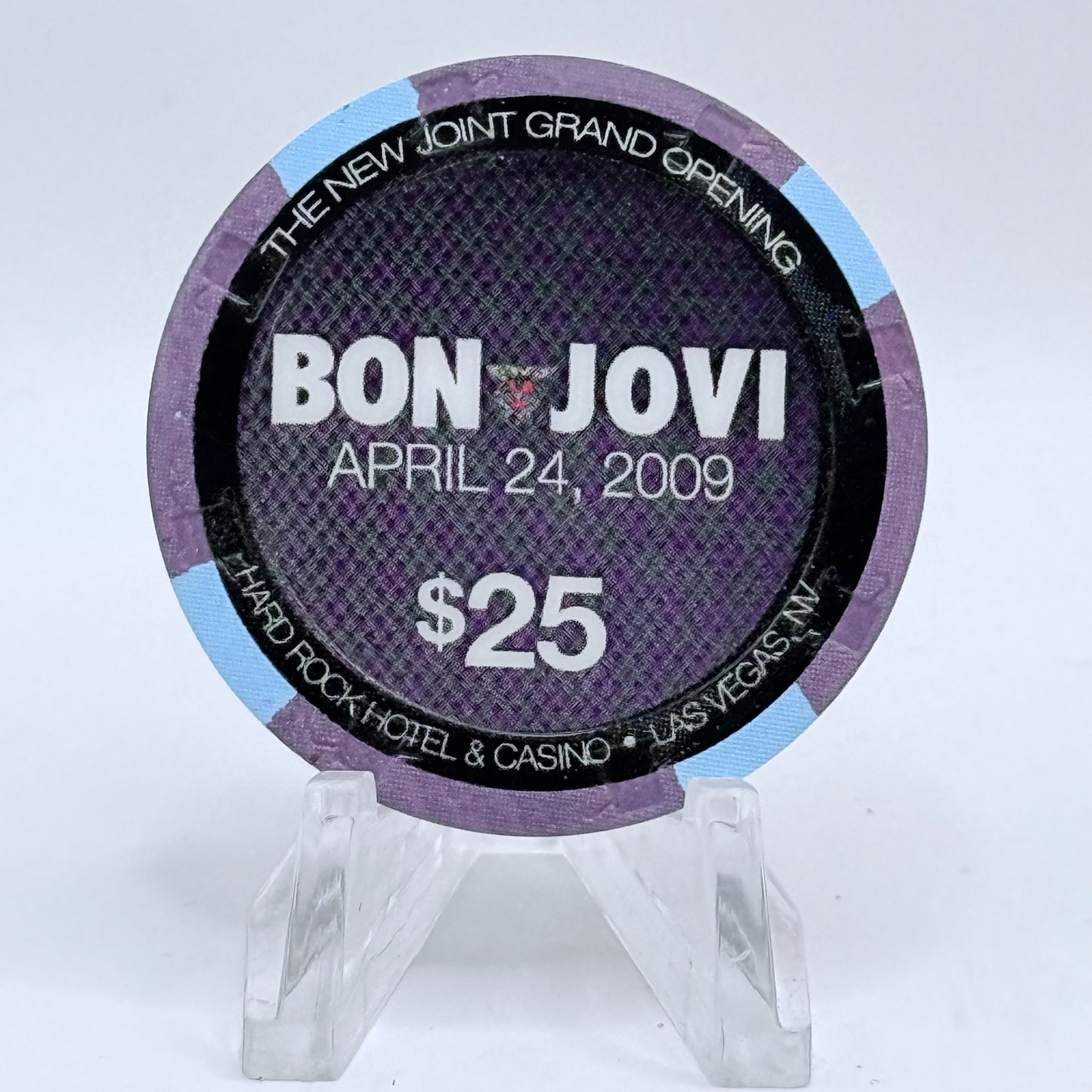 Hard Rock - Las Vegas Nevada 2009 'Bon Jovi' LE $25 Casino Chip E9178