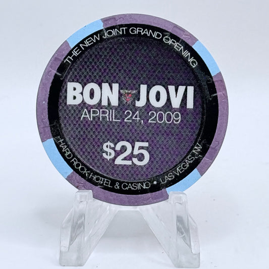 Hard Rock - Las Vegas Nevada 2009 'Bon Jovi' LE $25 Casino Chip E9178