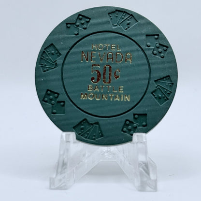Hotel Nevada Battle Mountain Nevada 1956 $0.50 Casino Chip N3232