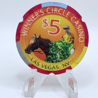 Winner's Circle Casino Las Vegas Nevada 1997 $5 Casino Chip V3615 - notched