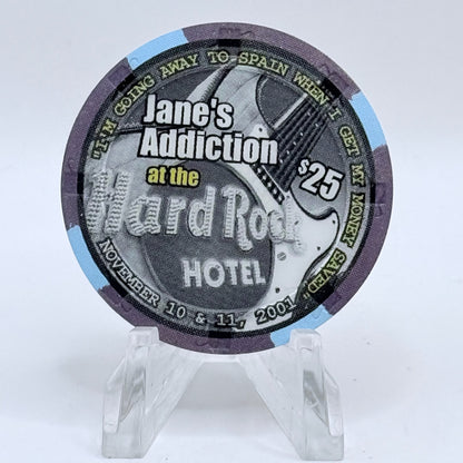Hard Rock - Las Vegas Nevada 2001 'Jane's Addiction' LE $25 Casino Chip V8694