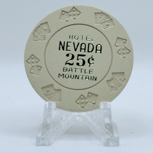 Hotel Nevada Battle Mountain Nevada $0.25 Casino Chip N3231