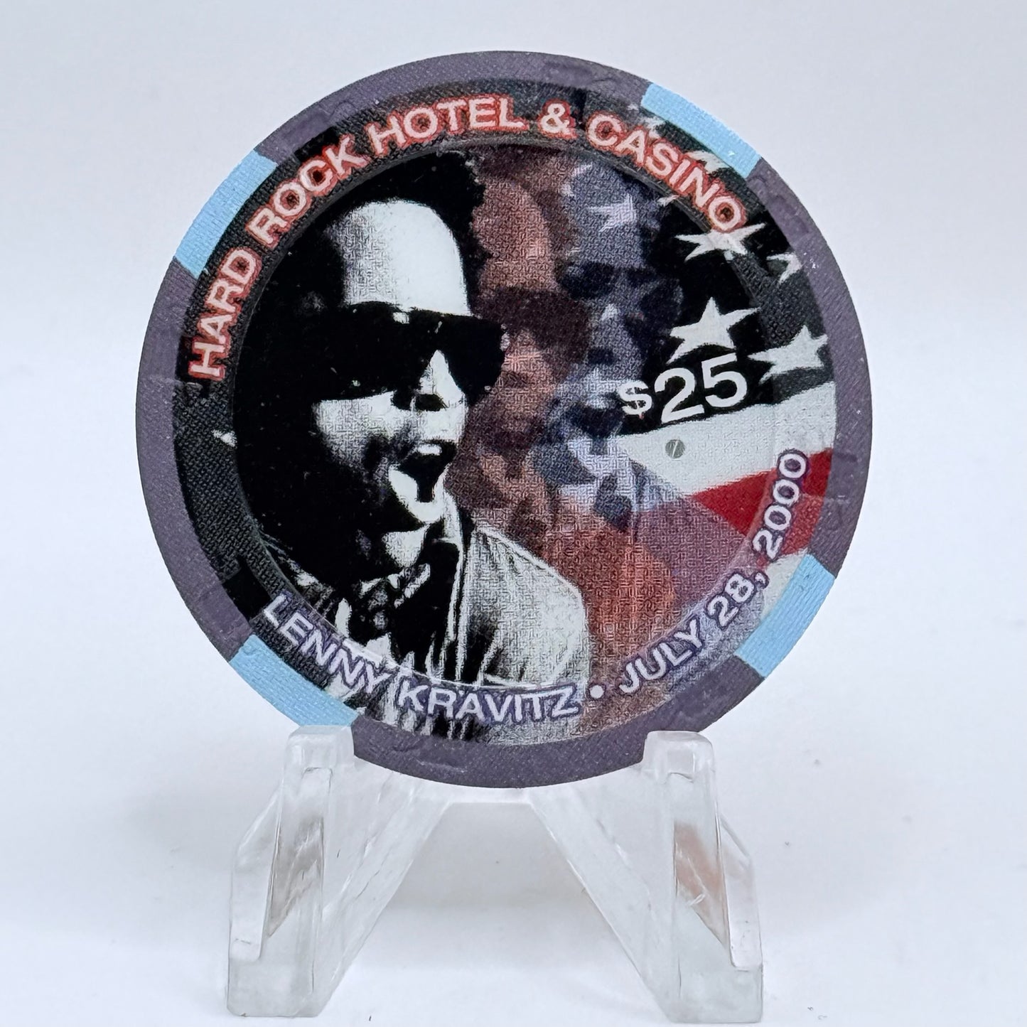 Hard Rock - Las Vegas Nevada 2000 'Lenny Kravitz' LE $25 Casino Chip V6751