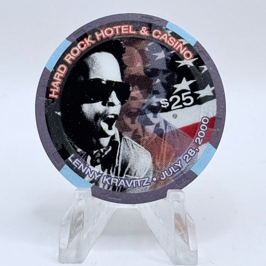 Hard Rock - Las Vegas Nevada 2000 'Lenny Kravitz' LE $25 Casino Chip V6751
