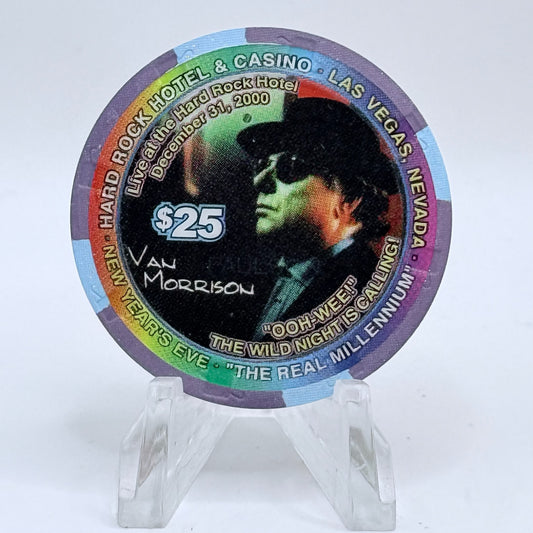 Hard Rock - Las Vegas Nevada 2000 'Van Morrison' LE $25 Casino Chip V6311