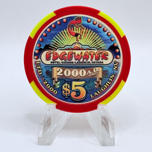Edgewater Laughlin Nevada 2000 'Millennium' LE $5 Casino Chip V4004