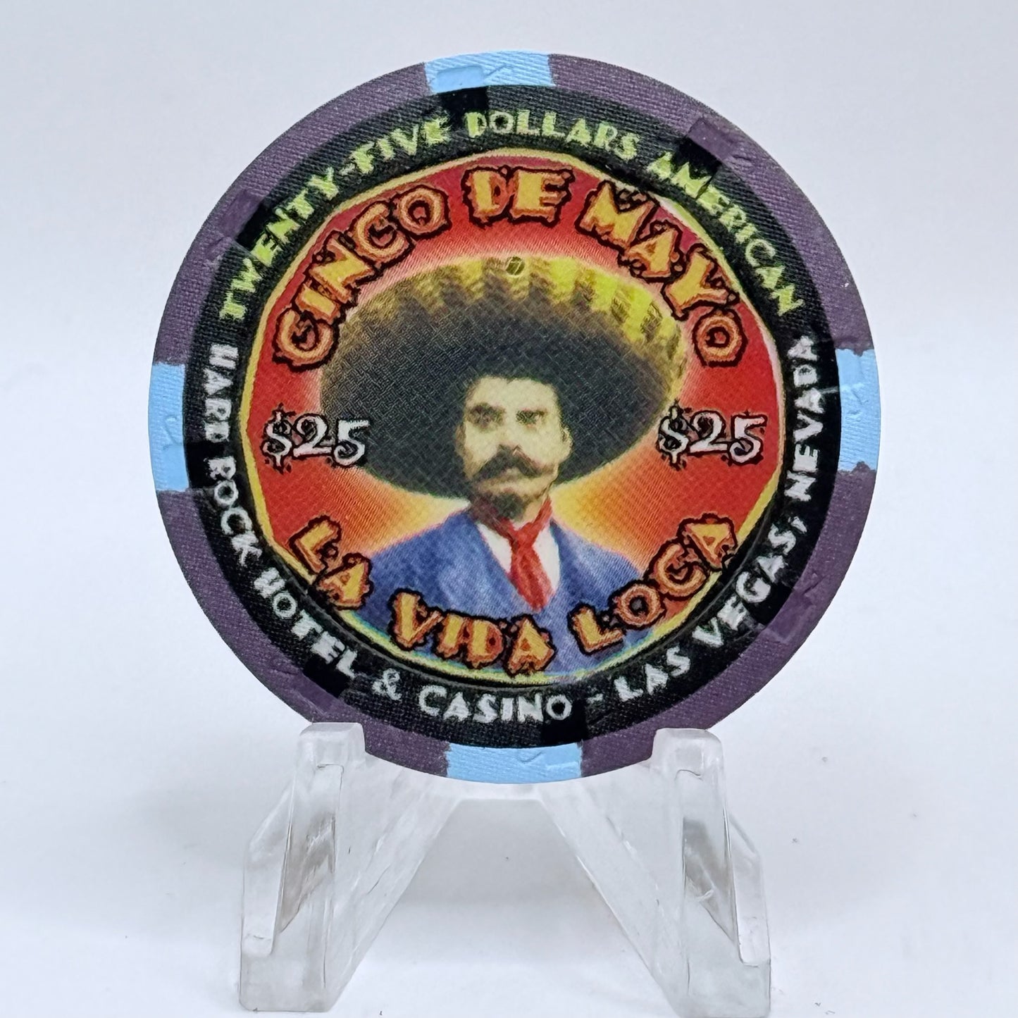 Hard Rock - Las Vegas Nevada 2001 'Cinco De Mayo, La Vida Loca' LE $25 Casino Chip V8692