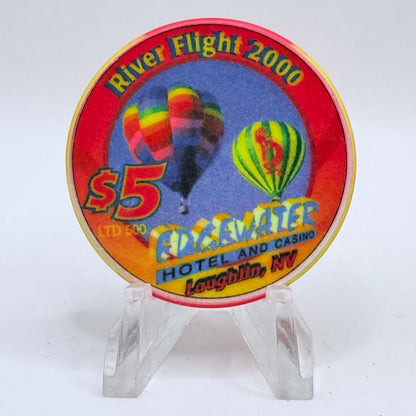 Edgewater Laughlin Nevada 2000 'River Flight' LE $5 Casino Chip V6308