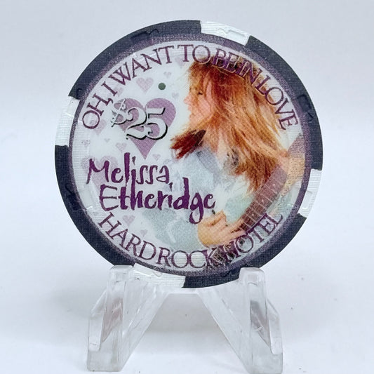 Hard Rock - Las Vegas Nevada 2003 'Melissa Etheridge - Valentines Day' LE $25 Casino Chip E0795