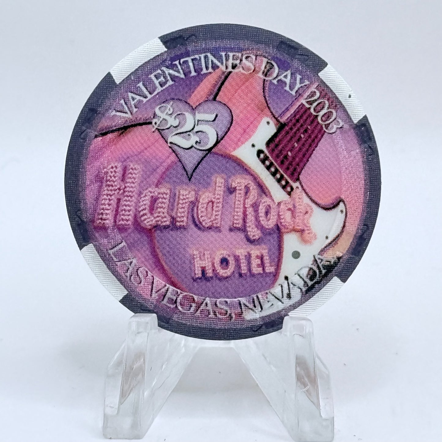 Hard Rock - Las Vegas Nevada 2003 'Melissa Etheridge - Valentines Day' LE $25 Casino Chip E0795