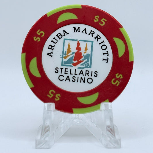 Stellaris Casino (Aruba Marriott) Palm Beach Aruba Series 1 $5 Casino Chip