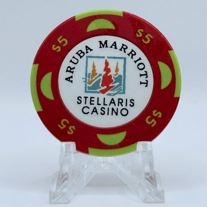 Stellaris Casino (Aruba Marriott) Palm Beach Aruba Series 1 $5 Casino Chip