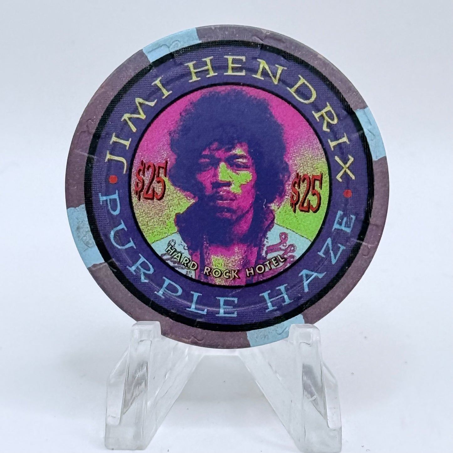 Hard Rock - Las Vegas Nevada 1995 'Jimi Hendrix' LE $25 Casino Chip N2327