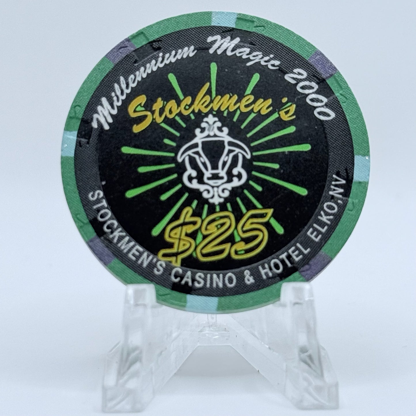 Stockmen's Elko Nevada 2000 LE $25 Casino Chip V7398