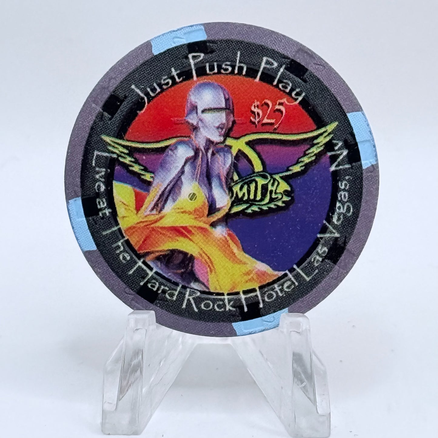 Hard Rock - Las Vegas Nevada 2002 'Aerosmith' LE $25 Casino Chip V8691