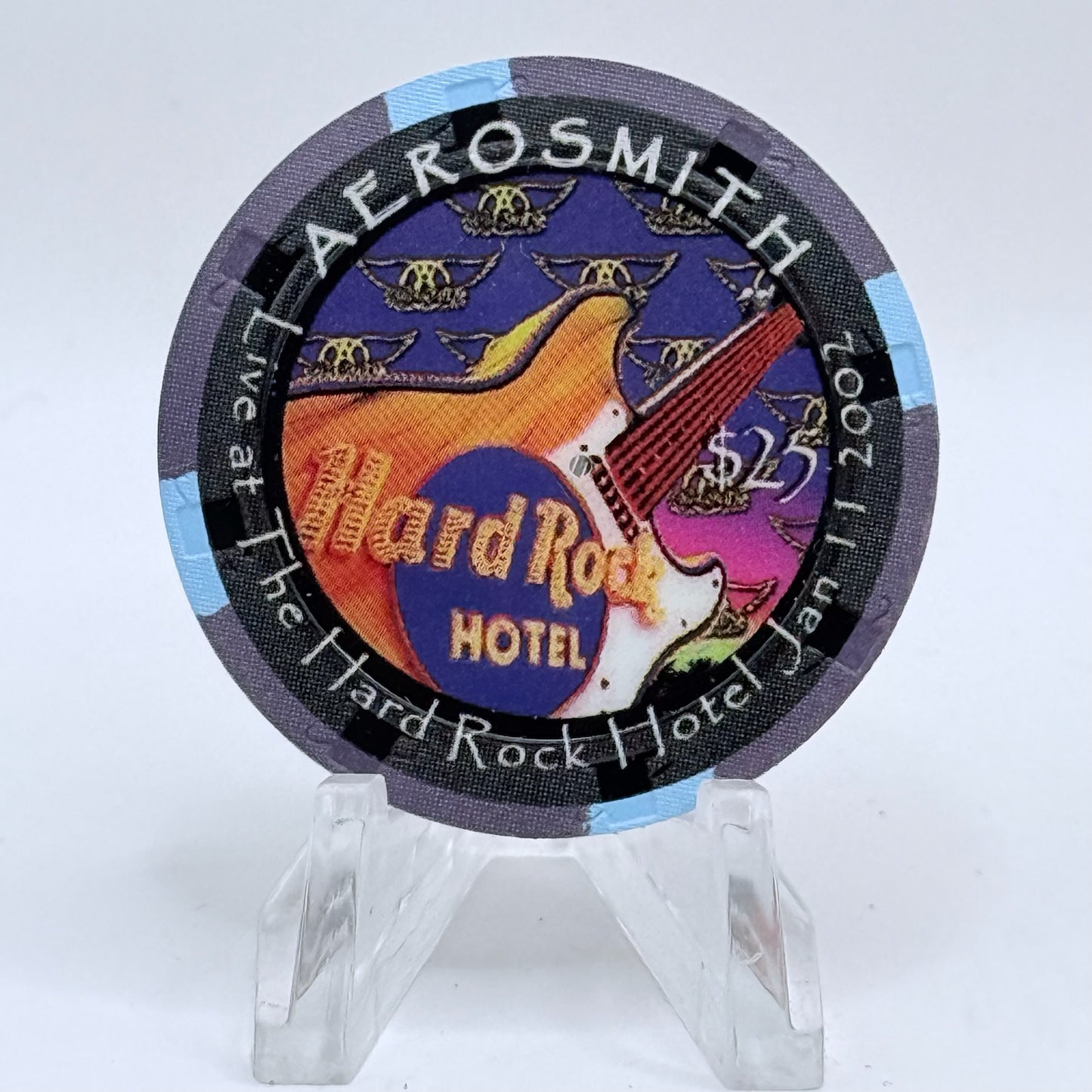 Hard Rock - Las Vegas Nevada 2002 'Aerosmith' LE $25 Casino Chip V8691