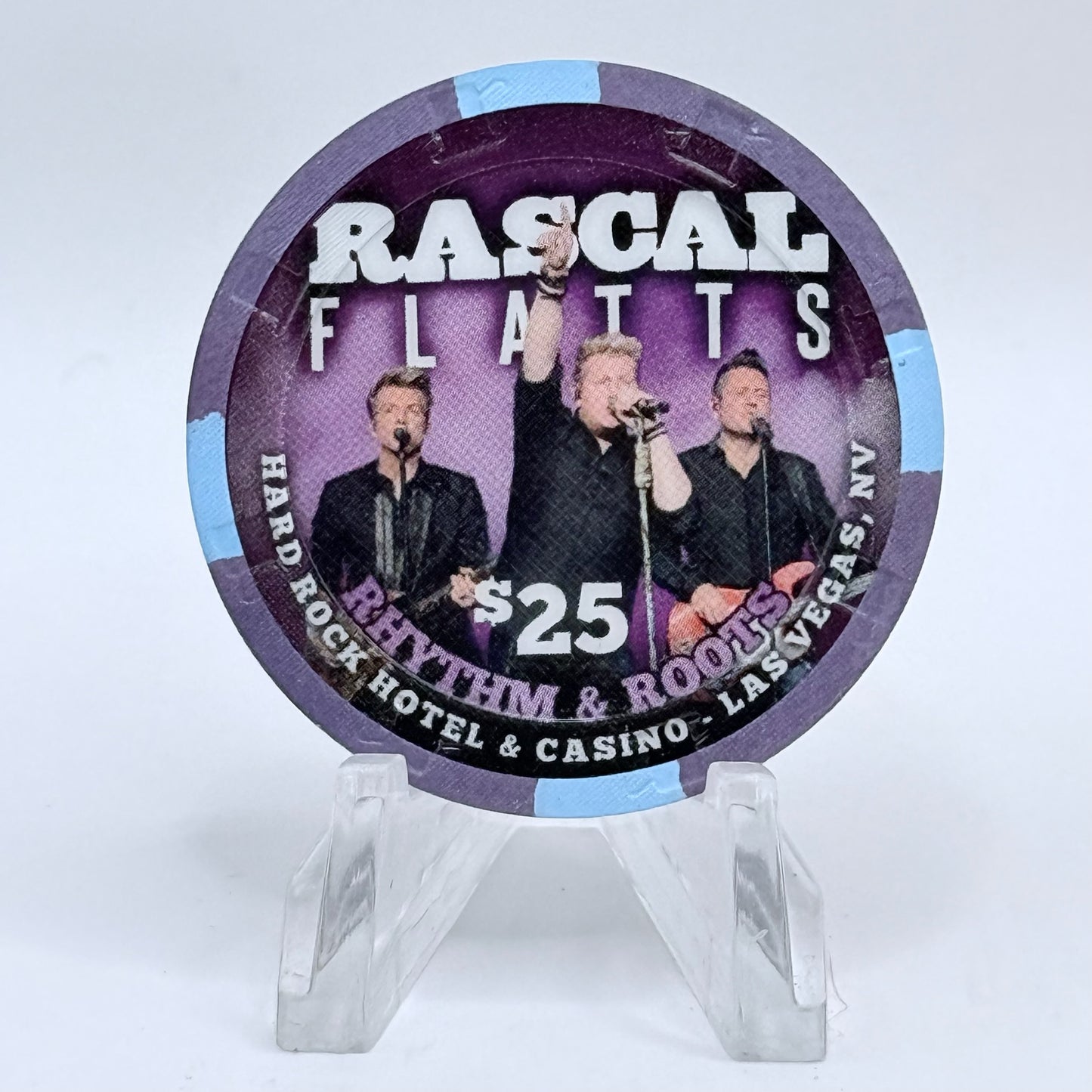Hard Rock - Las Vegas Nevada 2016 'Rascal Flatts, Rhythm & Roots' LE $25 Casino Chip D2114