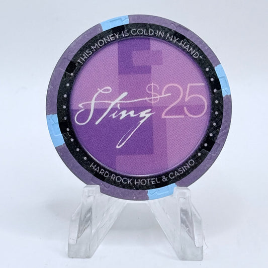 Hard Rock - Las Vegas Nevada 2004 'Sting' LE $25 Casino Chip E3087