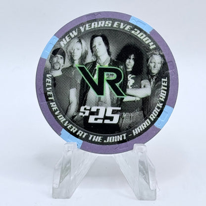 Hard Rock - Las Vegas Nevada 2004 'Velvet Revolver, New Year's Eve' LE $25 Casino Chip E4172