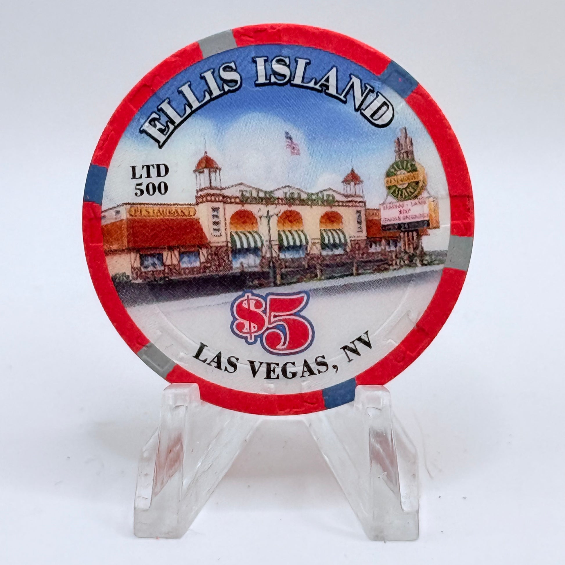 Ellis Island Las Vegas Nevada 2007 'Big Game Day - Superbowl XLI' LE $5 Casino Chip E5949