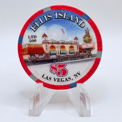 Ellis Island Las Vegas Nevada 2007 'Big Game Day - Superbowl XLI' LE $5 Casino Chip E5949