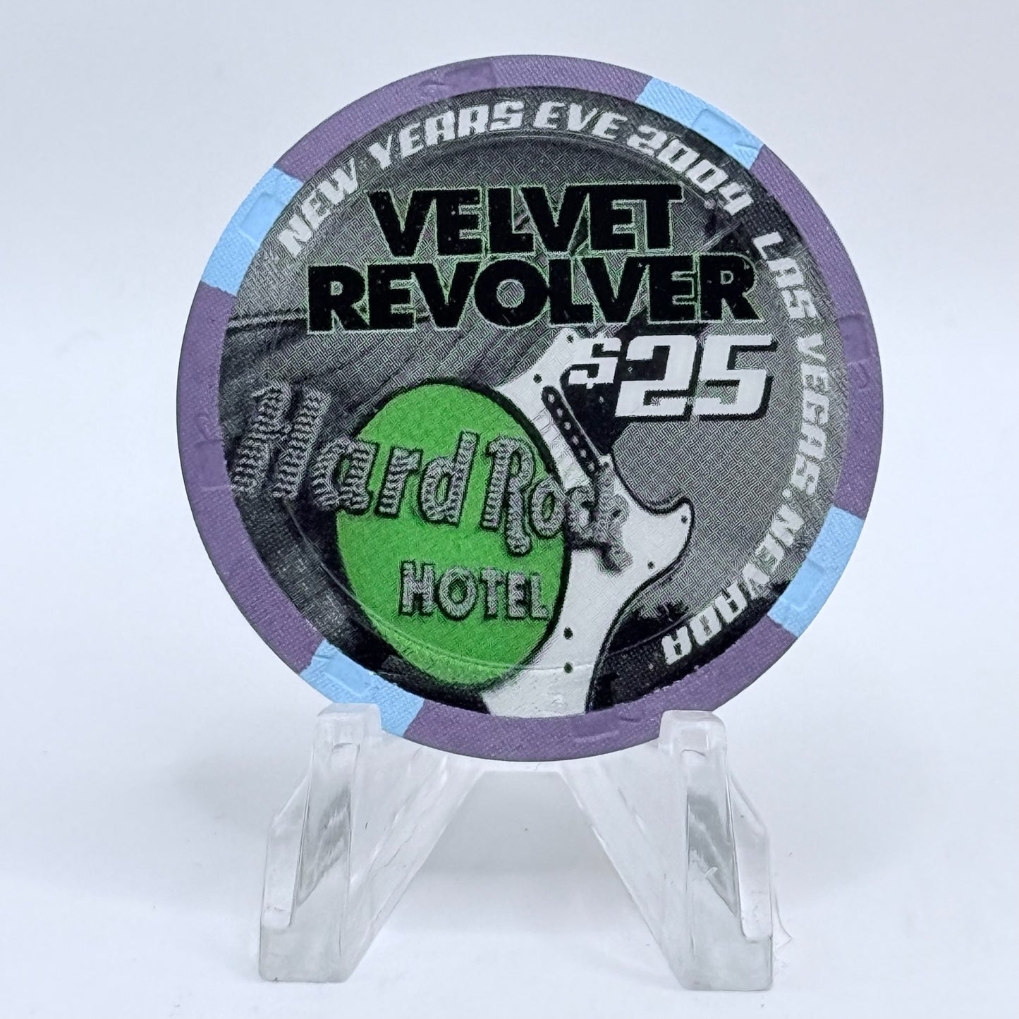 Hard Rock - Las Vegas Nevada 2004 'Velvet Revolver, New Year's Eve' LE $25 Casino Chip E4172