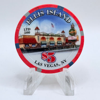 Ellis Island Las Vegas Nevada 2008 'Big Game Day - Superbowl XLII' LE $5 Casino Chip E5067