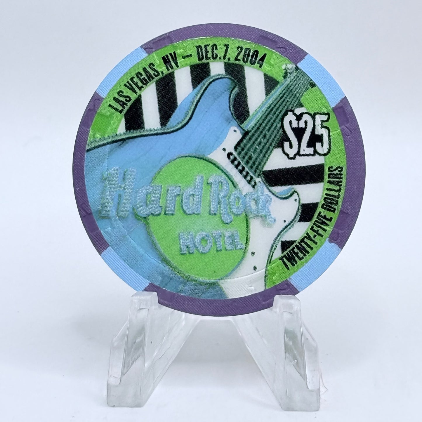 Hard Rock - Las Vegas Nevada 2004 'Green Day' LE $25 Casino Chip E4138