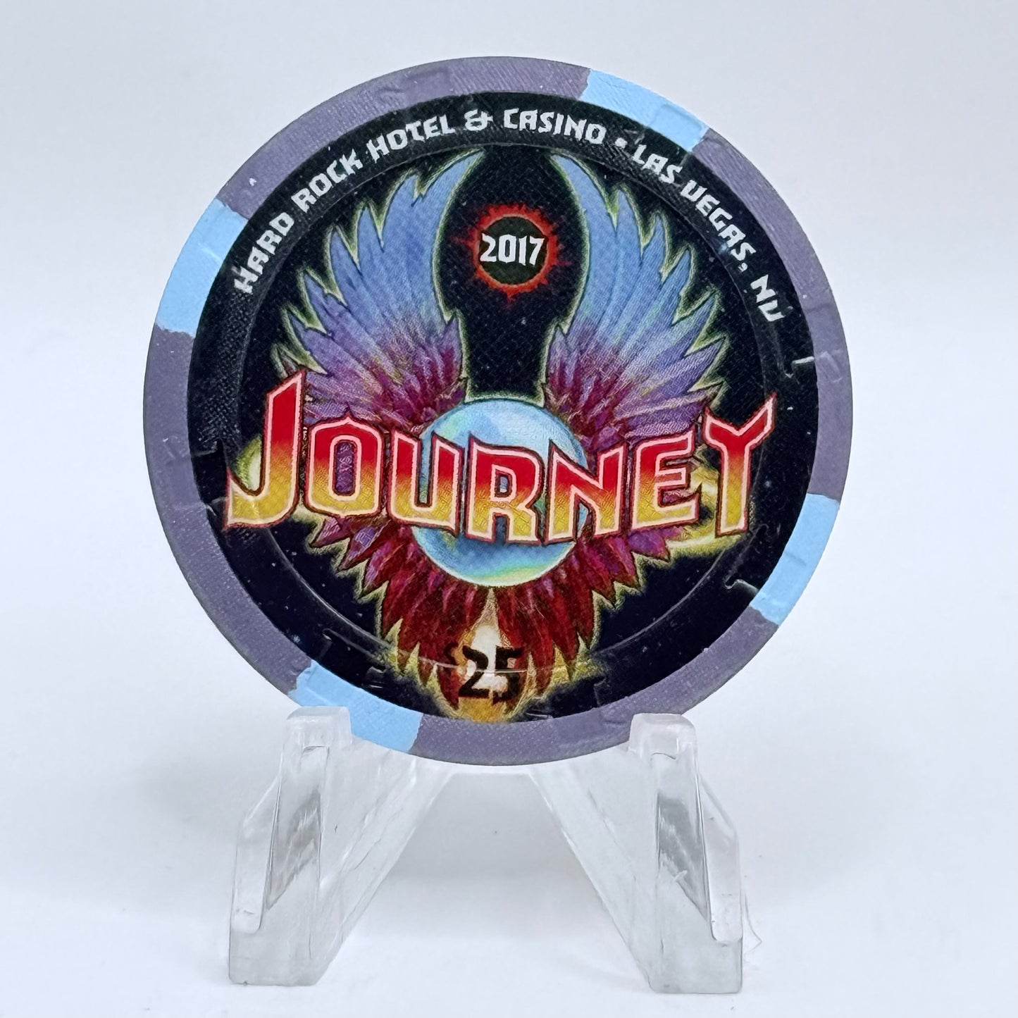 Hard Rock - Las Vegas Nevada 2017 'Journey' LE $25 Casino Chip D2537